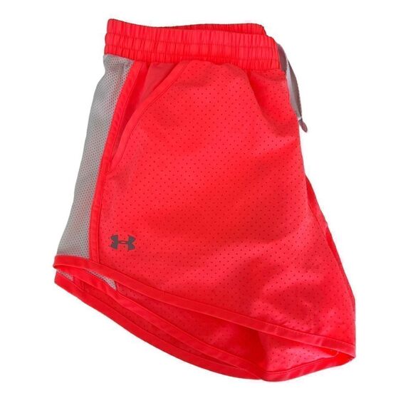 Under Armour Women’s Running Shorts Dri-Fit SZ M Color is Florescent Peach for S - Picture 10 of 11
